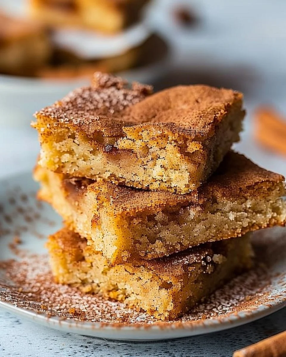 Easy Cinnamon Sugar Blondies 2 Easy Cinnamon Sugar Blondies