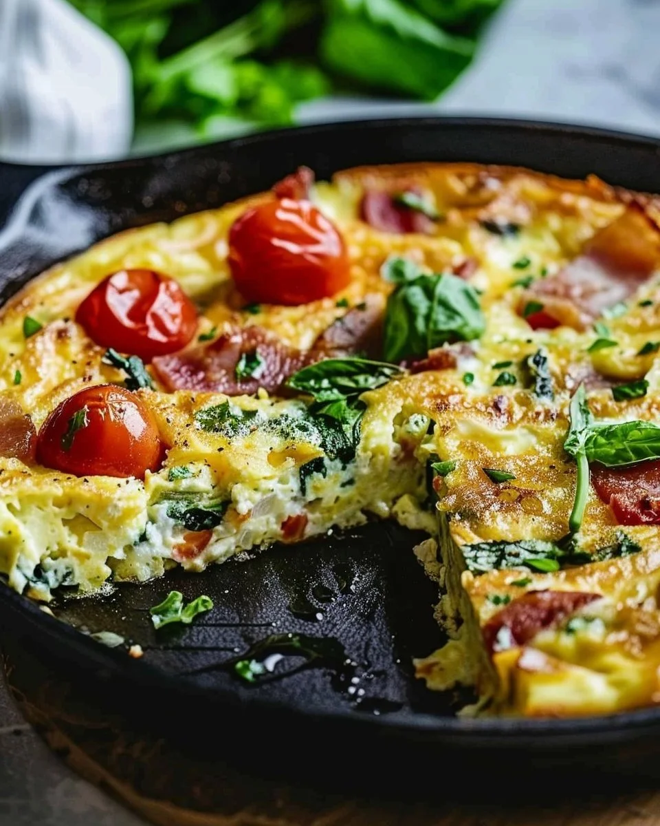 Easy Frittata 1 Delicious easy frittata recipe with vegetables and herbs