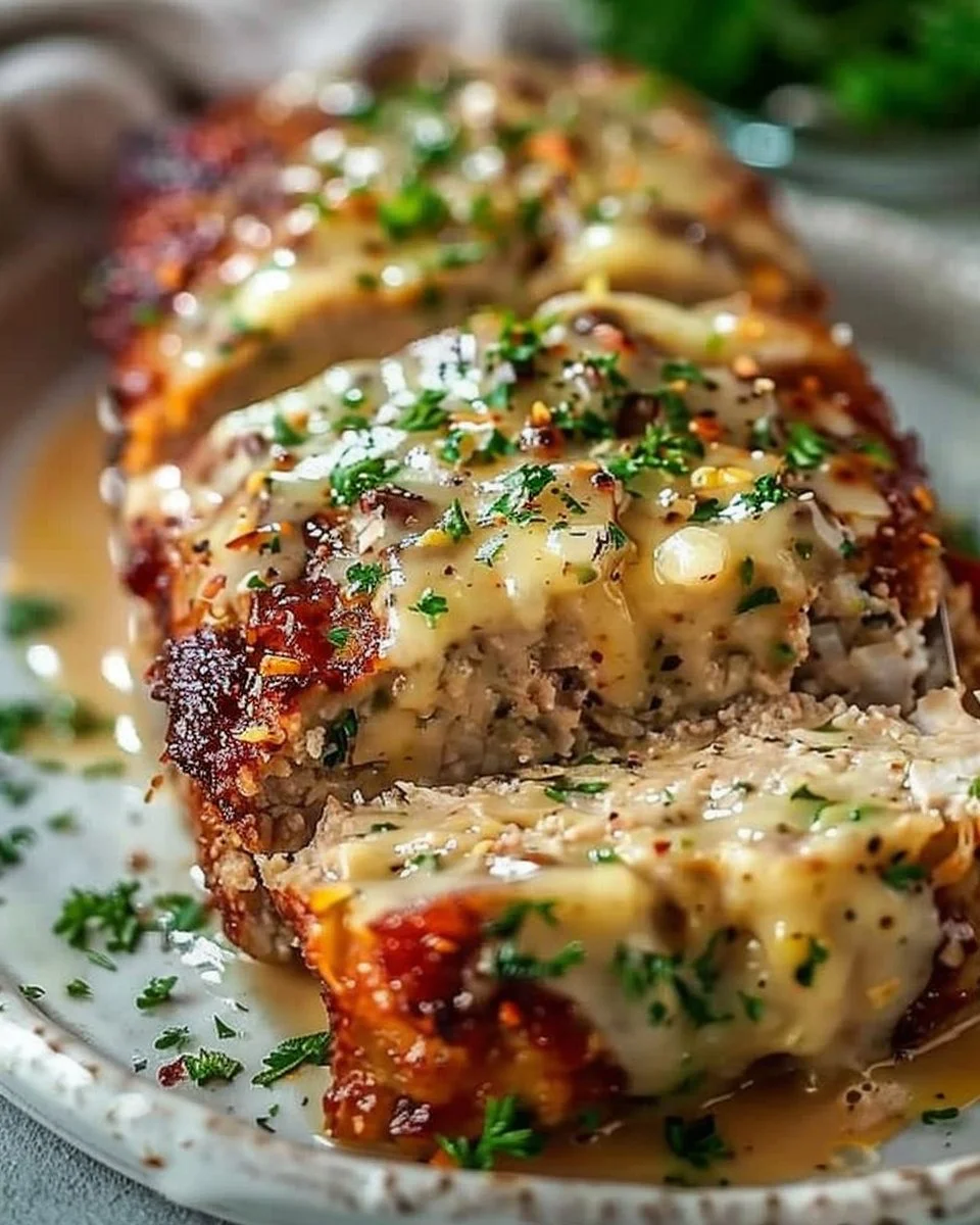 Garlic Parmesan Chicken Meatloaf