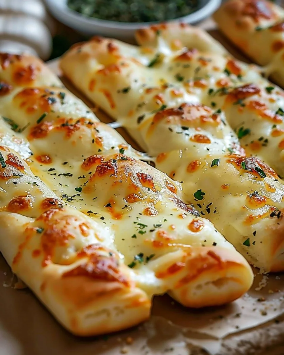 Homemade Cheesy Breadsticks