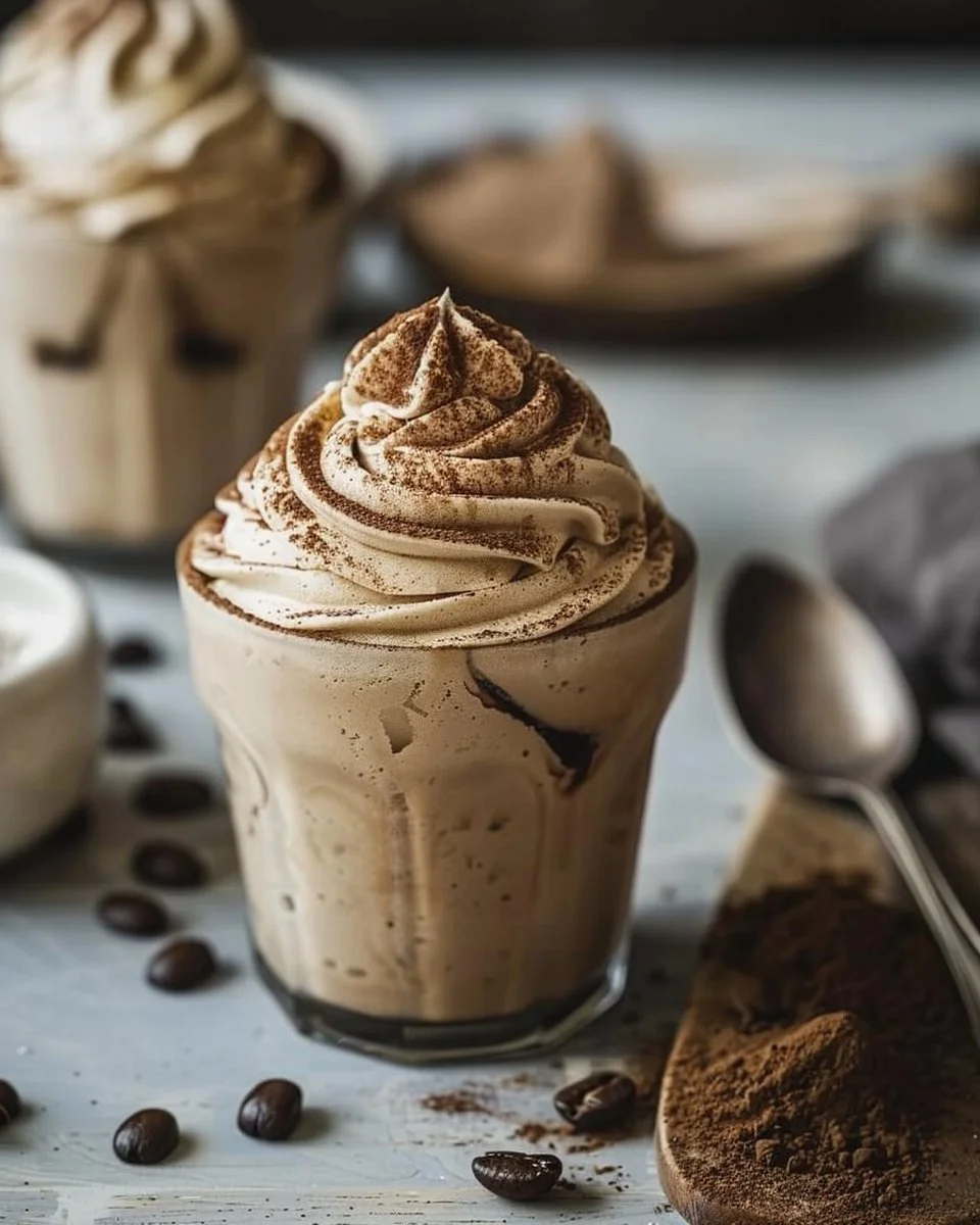 Ninja Creami Mocha Espresso Protein Ice Cream 1 Ninja Creami mocha espresso protein ice cream in a bowl with a spoon