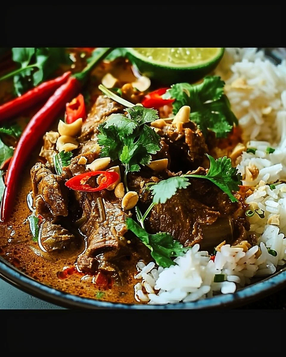 Slow-Baked Massaman Beef Curry with Lime & Fresh Cilantro: A Rich Thai-Inspired Comfort Food 2 Slow-Baked Massaman Beef Curry with Lime & Fresh Cilantro: A Rich Thai-Inspired Comfort Food