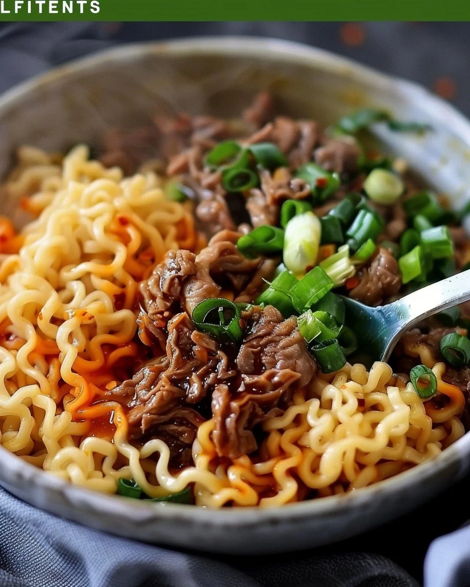 Slow Cooker Beef Ramen Noodles