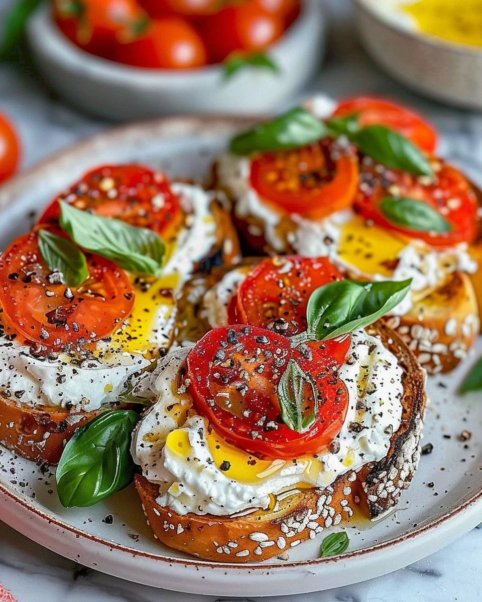 5-Ingredient Ricotta and Tomato Sourdough Toast
