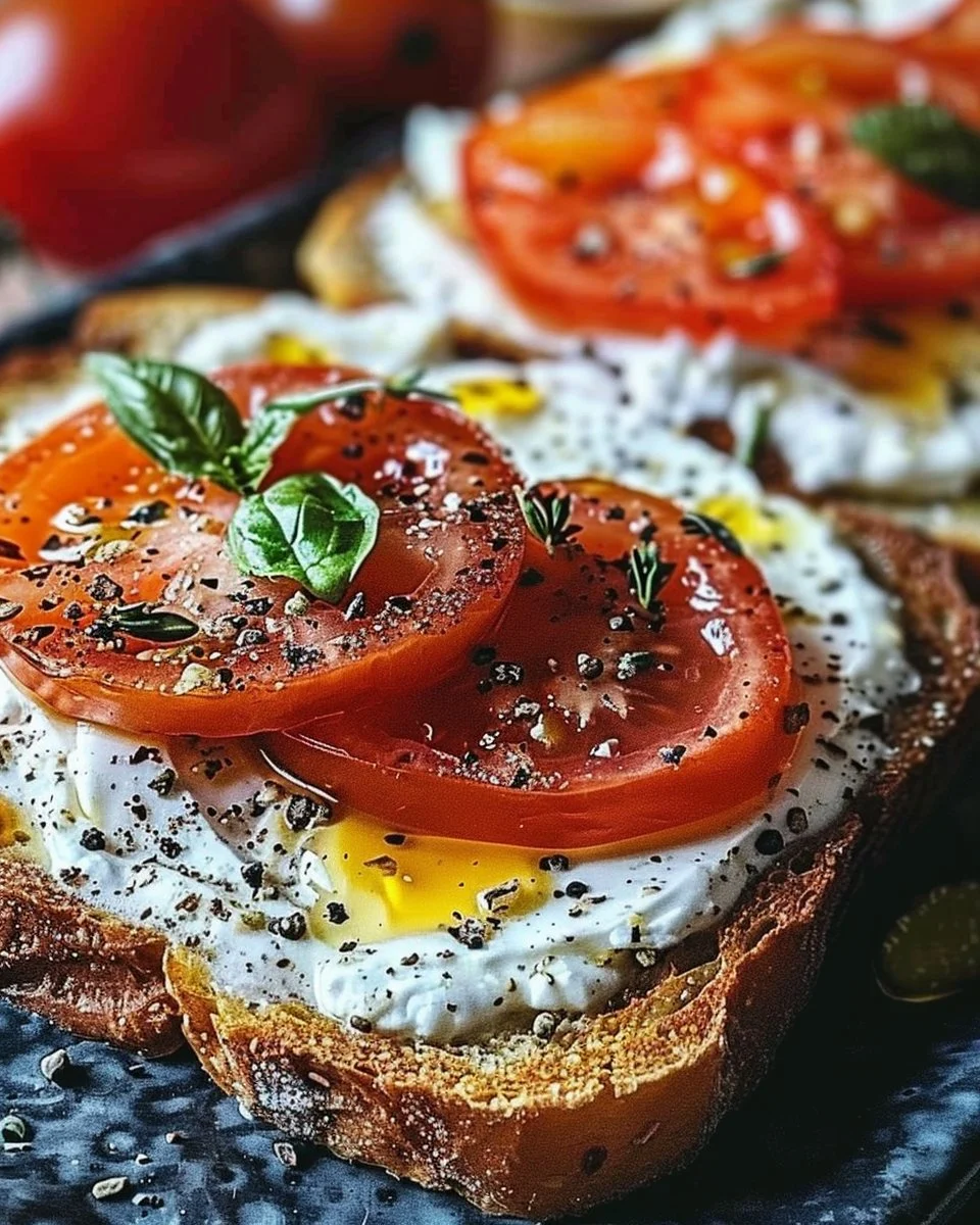 5-Ingredient Ricotta and Tomato Sourdough Toast