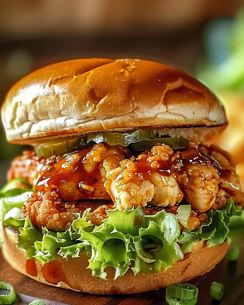 Alabama BBQ Chicken Chopped Sandwich 1 Delicious Alabama BBQ Chicken Chopped Sandwich with tender chicken and BBQ sauce