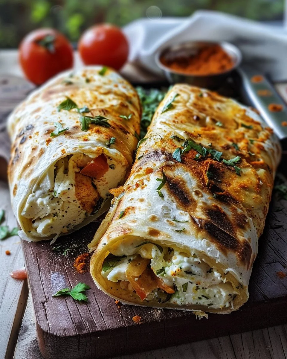 Baked Cottage Cheese Wraps with a Smoky Twist 2 Baked Cottage Cheese Wraps with a Smoky Twist