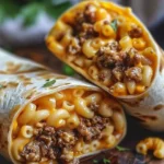 Delicious Beef and Mac and Cheese Wraps ready to serve.