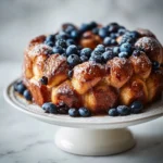 Delicious blueberry monkey bread baked to golden perfection.