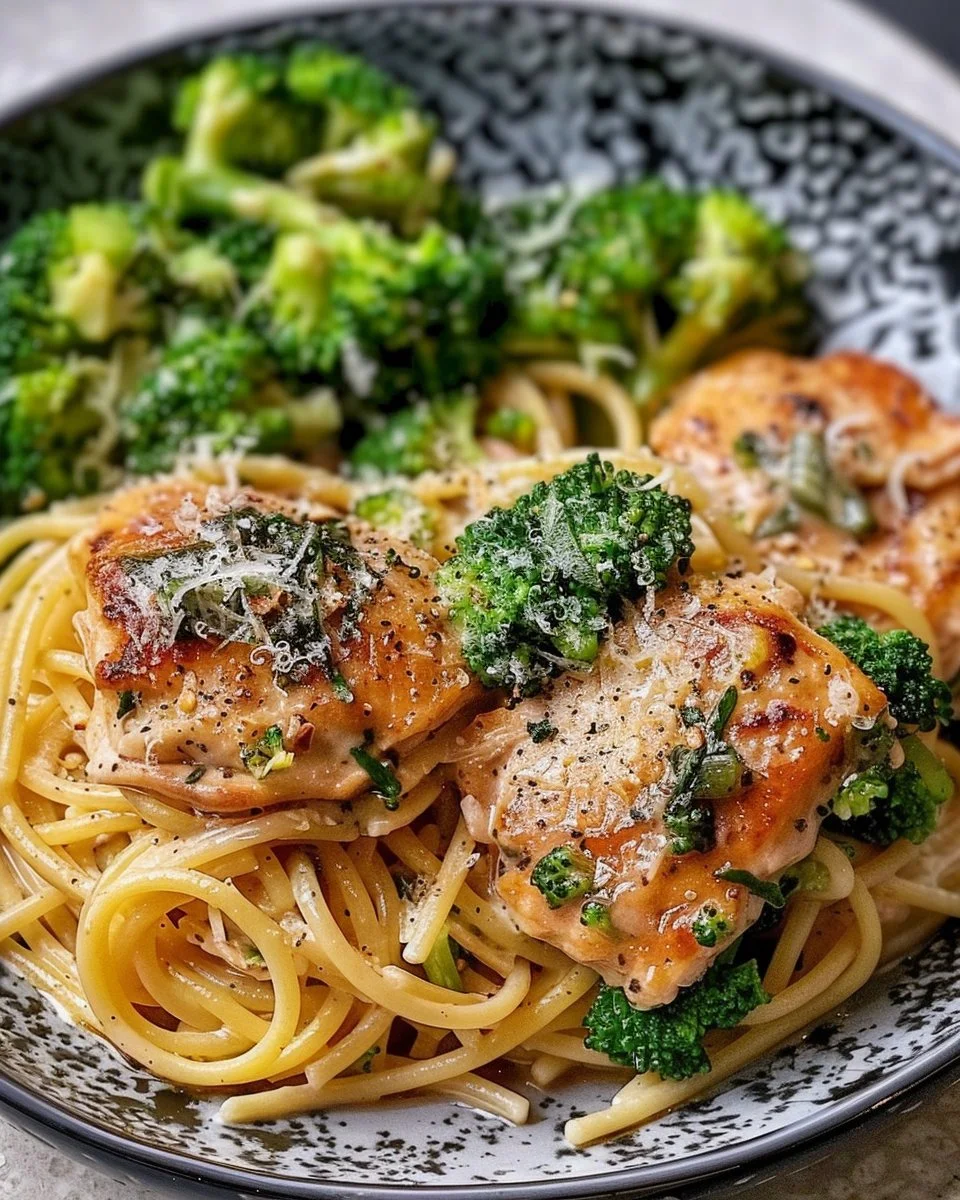 Broccoli Chicken Spaghetti Pasta