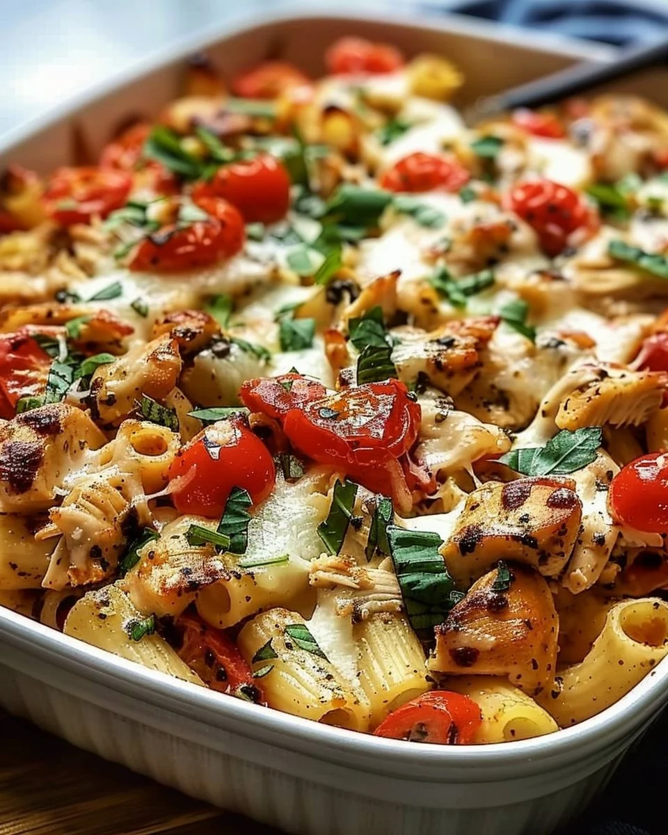Bruschetta Chicken Pasta Bake