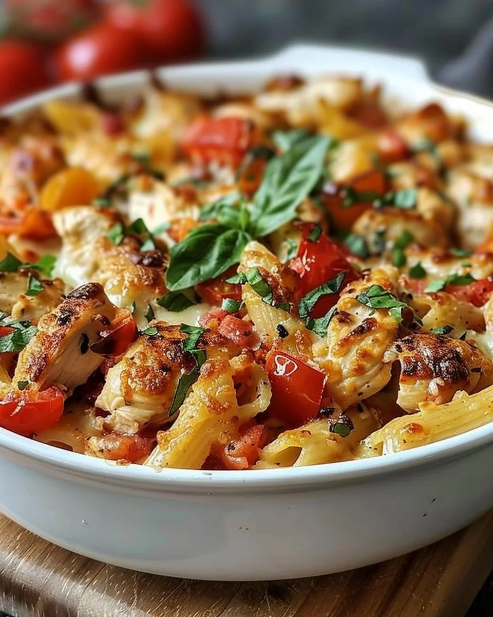 Bruschetta Chicken Pasta Bake