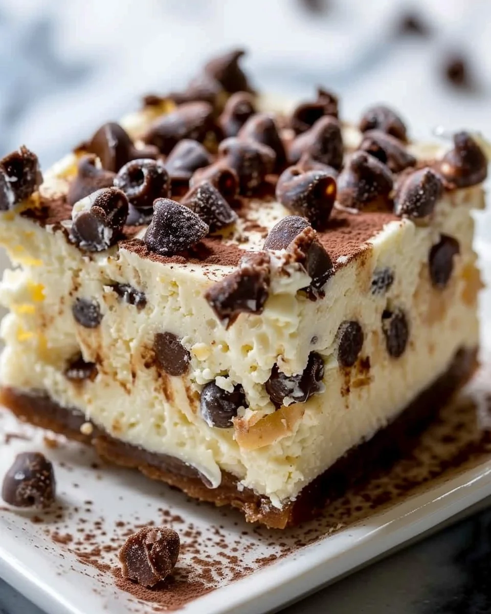 Cannoli Cheesecake Bars