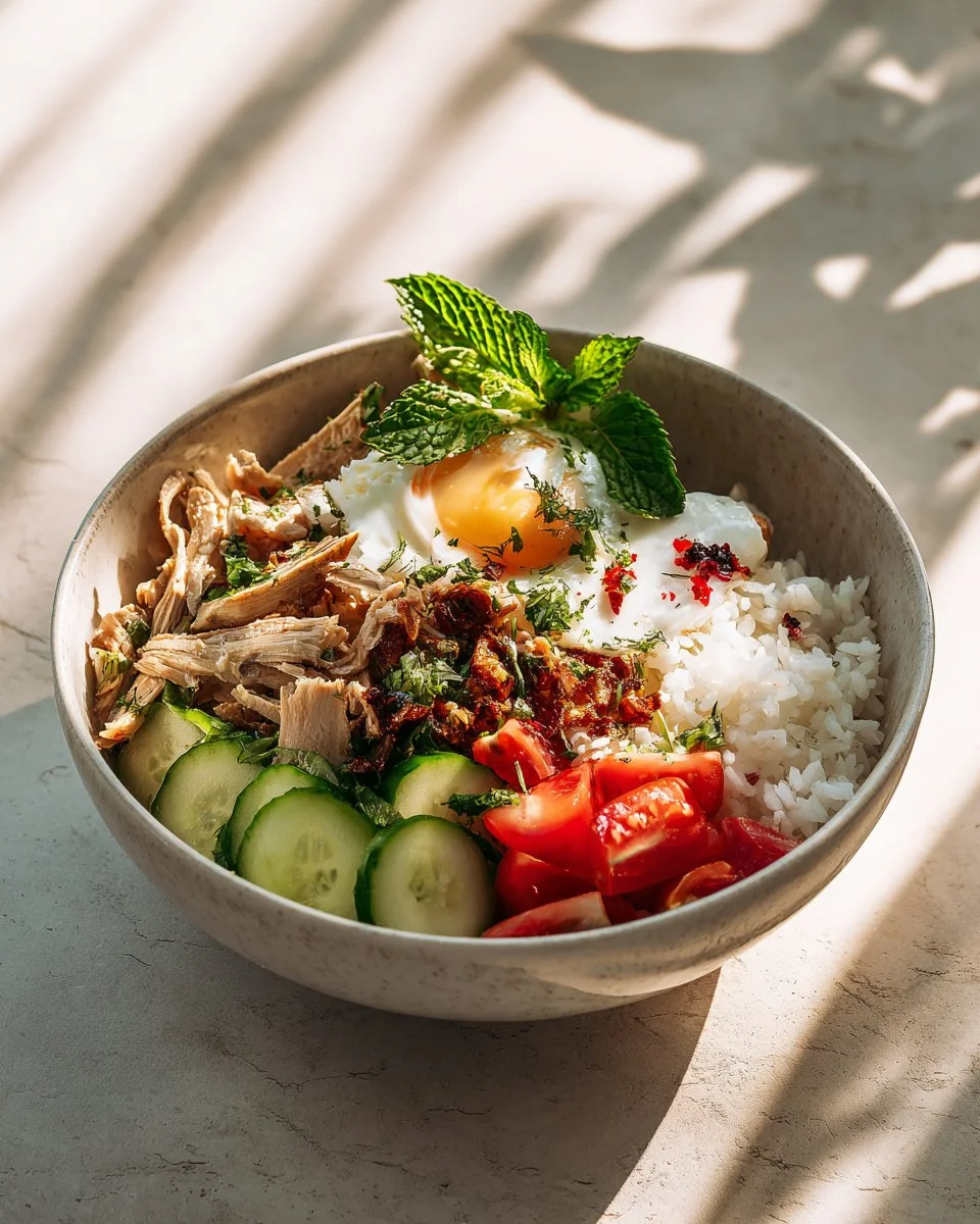 Chicken Shawarma Bowl 1 Delicious Chicken Shawarma Bowl with fresh vegetables and spices