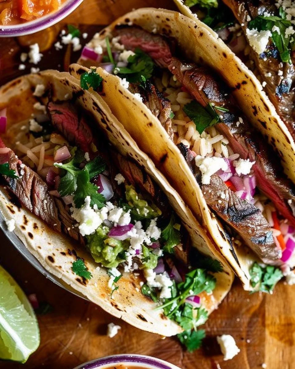 Chipotle Orange Steak Tacos with Cilantro-Lime Rice That Burst with Bold Flavor
