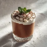 Delicious Cottage Cheese Chocolate Mousse in a dessert cup