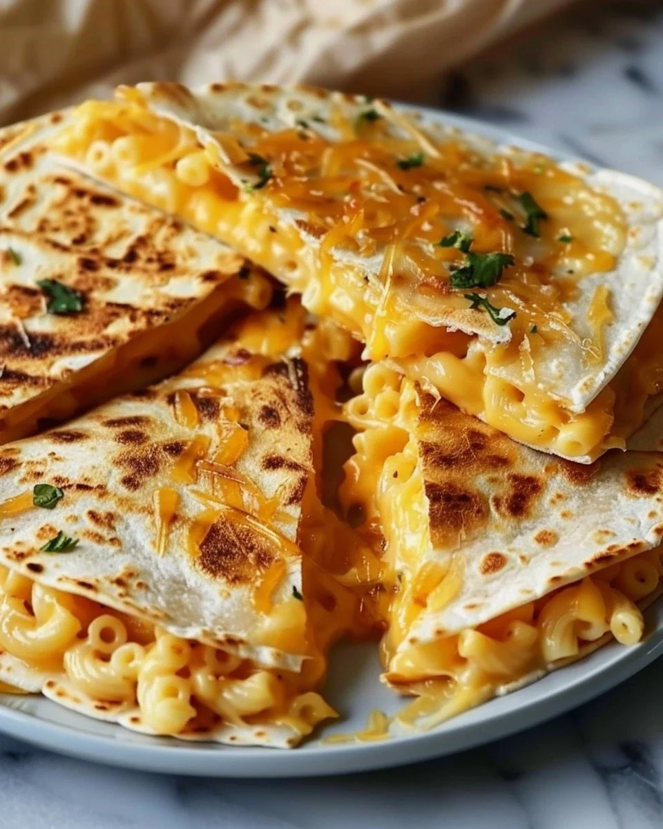Creamy Mac and Cheese Quesadillas