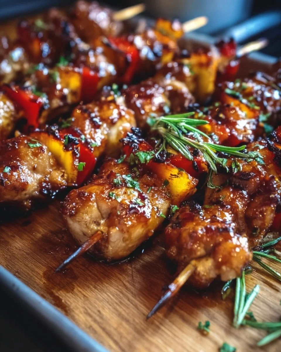 Crispy Honey-Garlic Oven Chicken Skewers 3 Crispy Honey-Garlic Oven Chicken Skewers