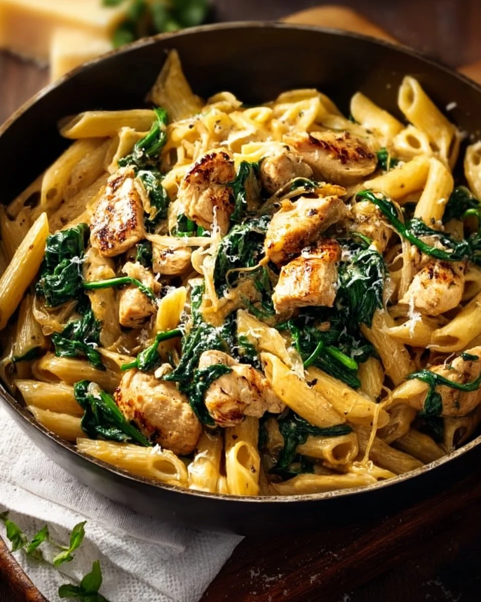 Healthy Chicken and Spinach Pasta