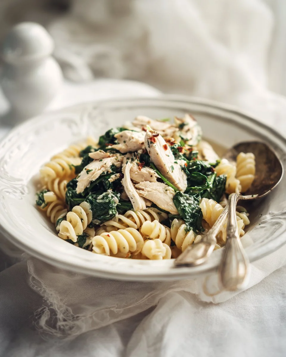 Healthy Chicken and Spinach Pasta