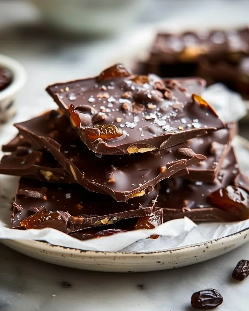 Healthy Chocolate Date Bark 2 Healthy Chocolate Date Bark