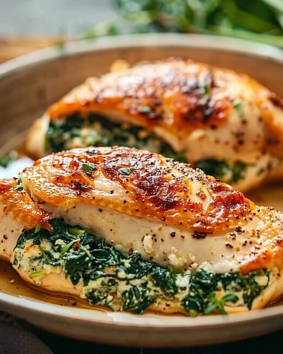 Healthy Spinach Stuffed Chicken