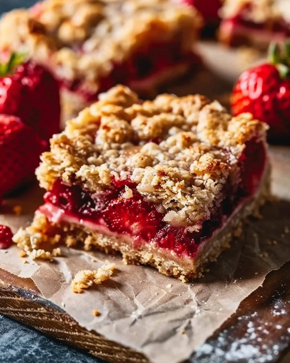 Healthy Strawberry Breakfast Bars 2 Healthy Strawberry Breakfast Bars