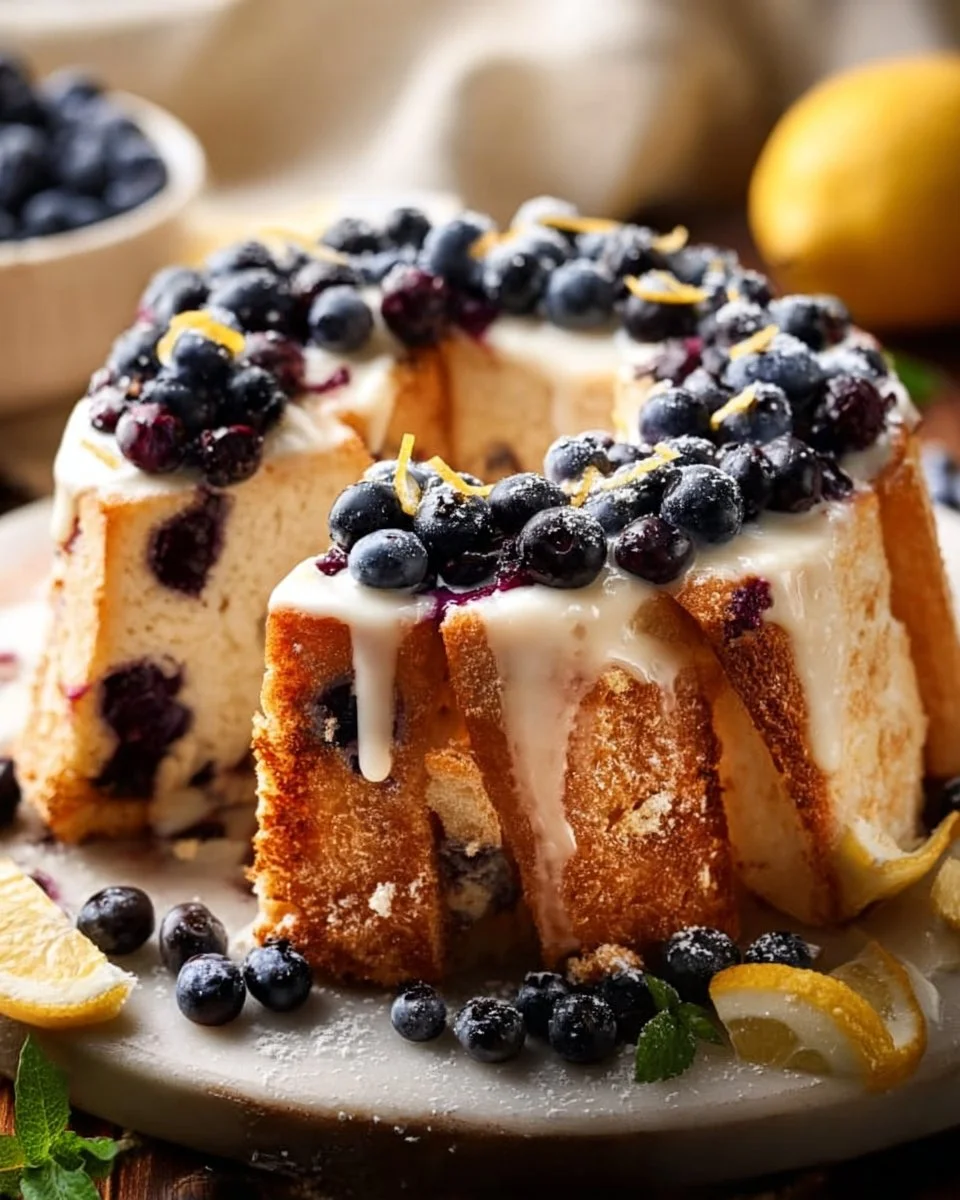Heavenly Moist Blueberry Lemon Angel Food Cake 3 Heavenly Moist Blueberry Lemon Angel Food Cake