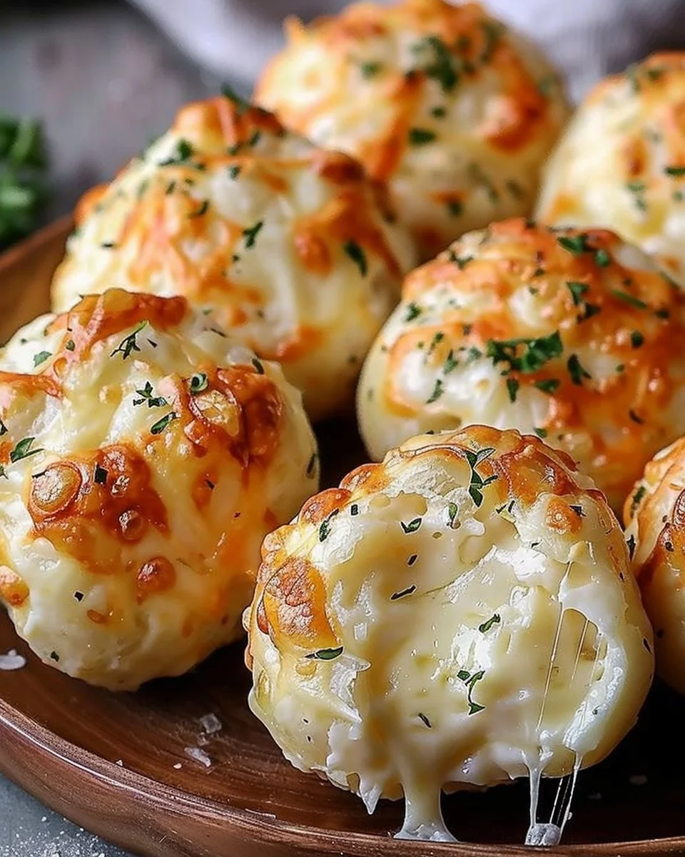 Homemade Garlic Butter Cheese Bombs