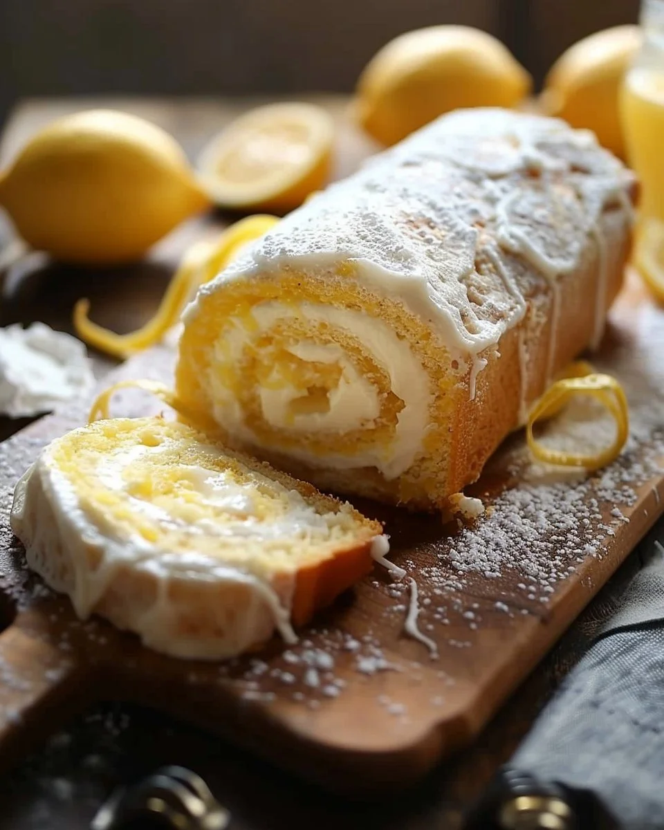 Homemade Lemon Cake Roll