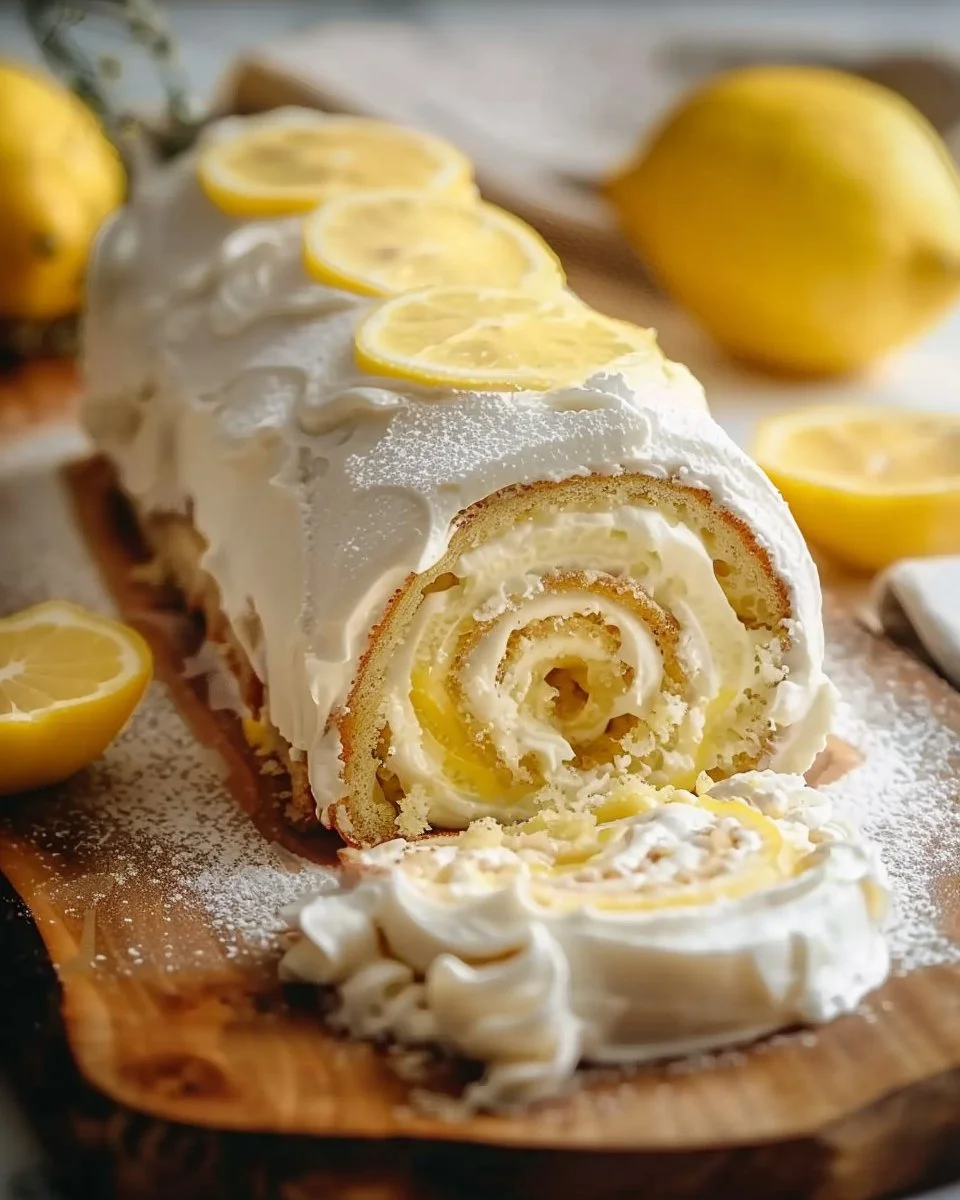 Homemade Lemon Cake Roll