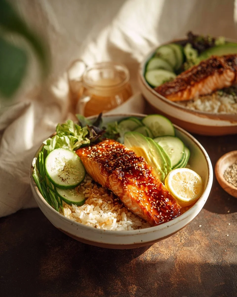 Honey Glazed Salmon Bowl