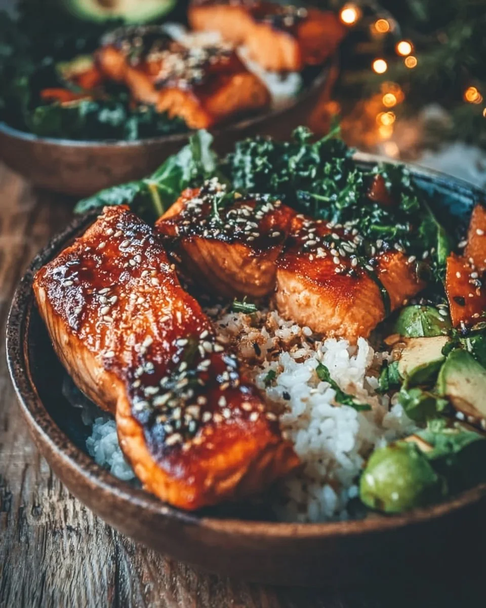 Honey Glazed Salmon Bowl