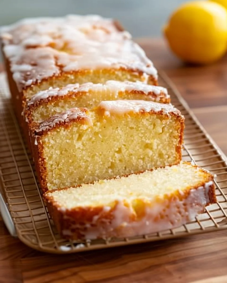 Iced Lemon Pound Cake Loaf