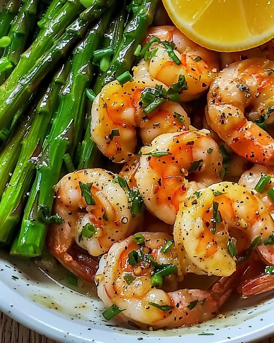 Lemon Garlic Shrimp and Asparagus