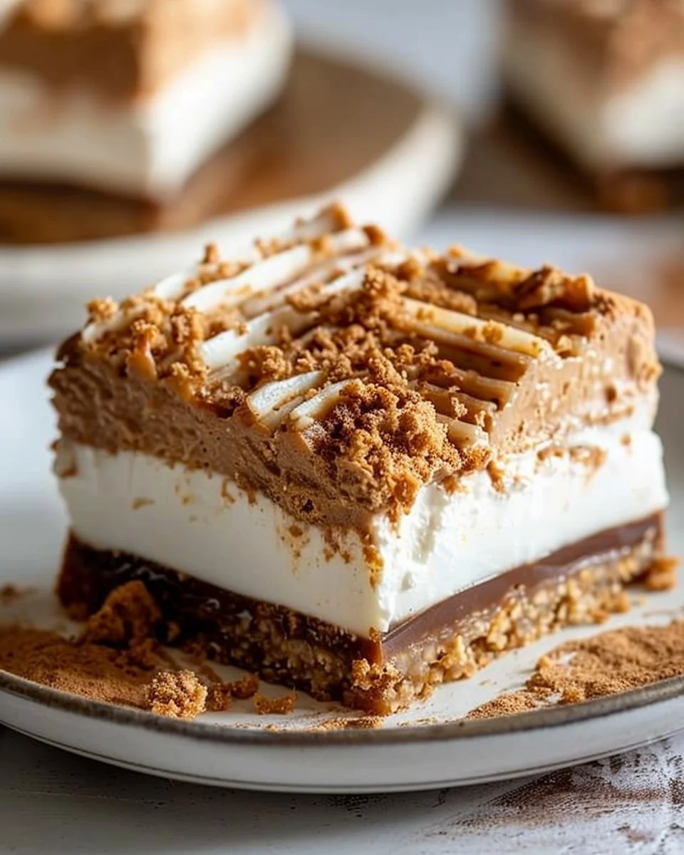 No-Bake Biscoff Cheesecake Bars