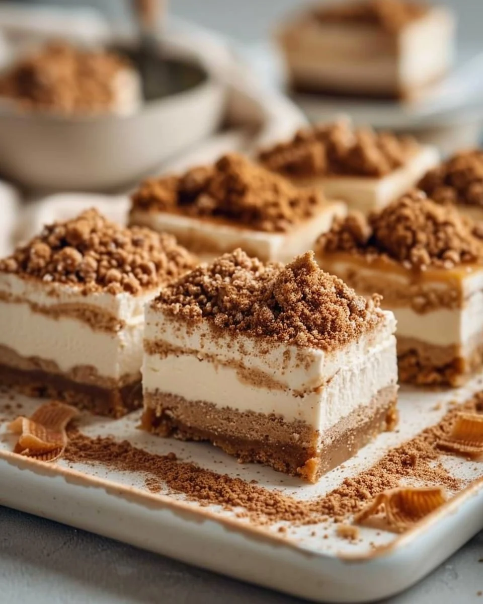 No-Bake Biscoff Cheesecake Bars