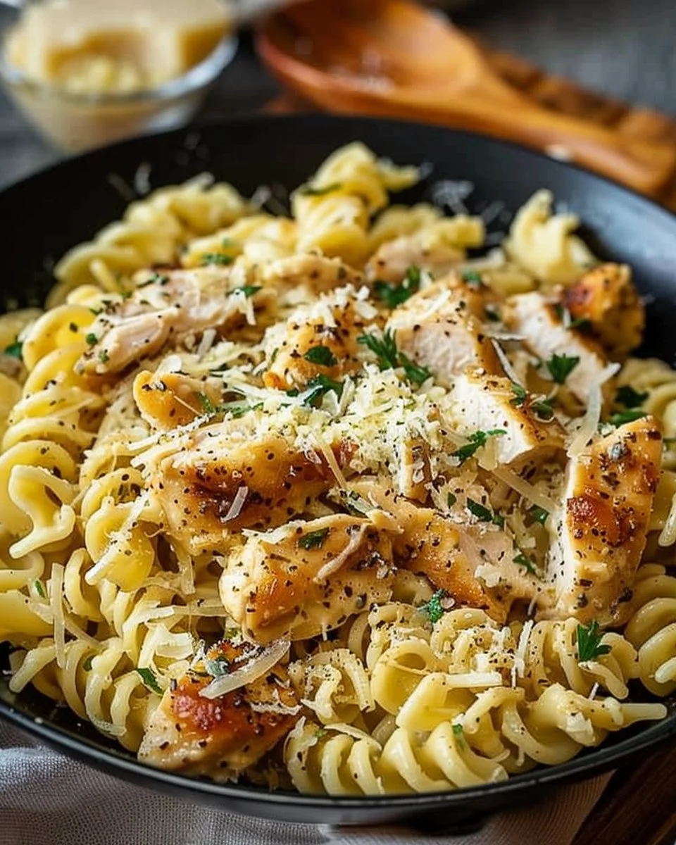 One Pot Garlic Parmesan Chicken Pasta 2 One Pot Garlic Parmesan Chicken Pasta