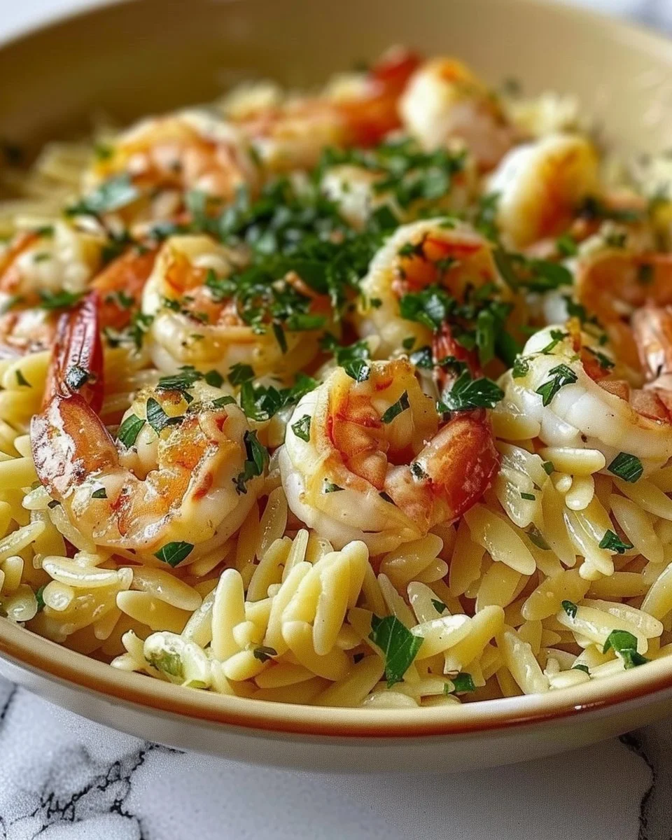 Parmesan Orzo with Shrimp 2 Parmesan Orzo with Shrimp
