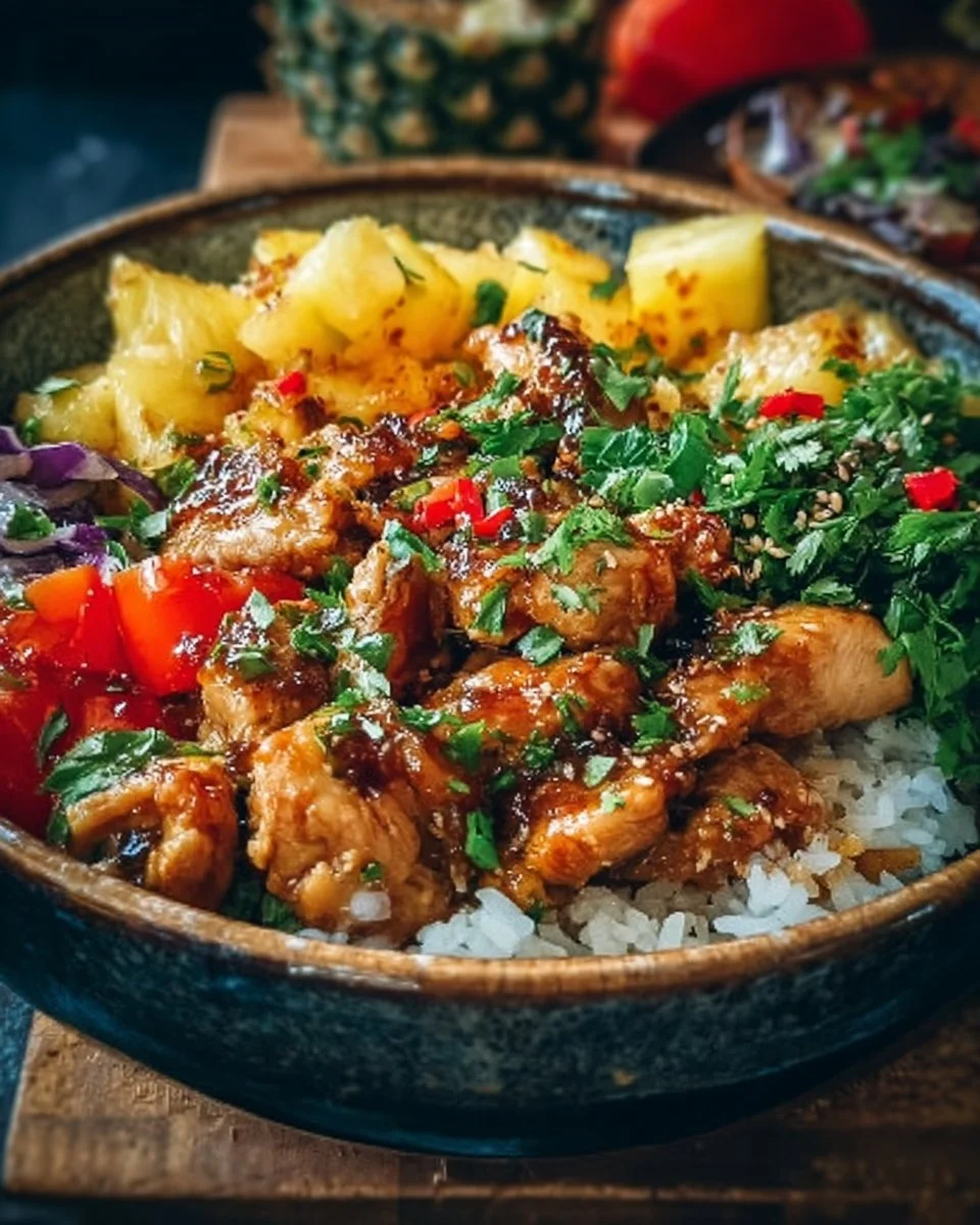 Pineapple Chicken Rice Bowl 3 Pineapple Chicken Rice Bowl