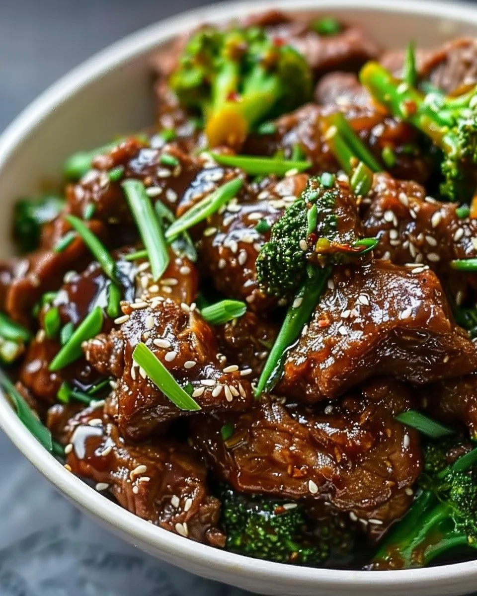 Slow Cooker Mongolian Beef and Broccoli