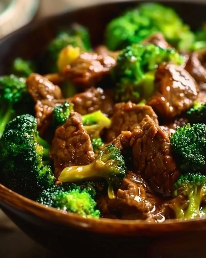 Tender Crock Pot beef and broccoli dish served in a bowl with rice