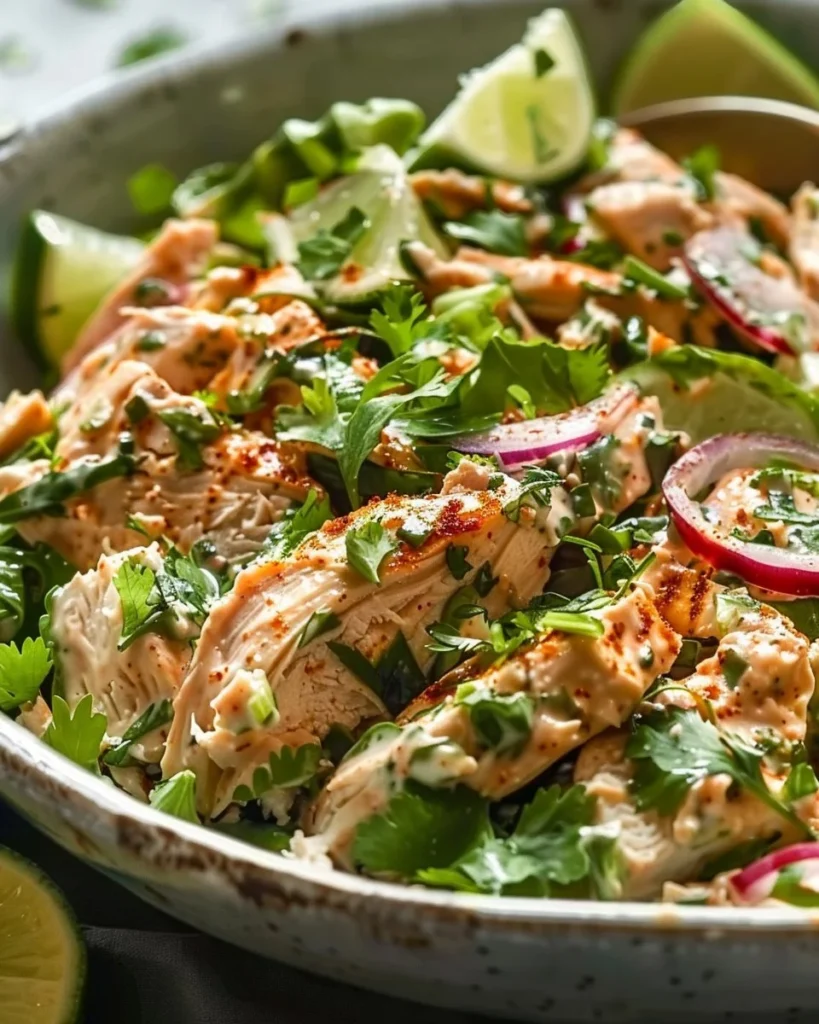 Zesty chipotle lime chicken salad with bold flavors and fresh ingredients