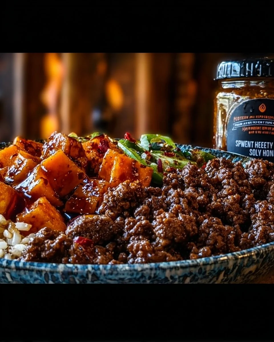 45g Protein Hot Honey Beef Bowl – Sweet & Spicy Perfection