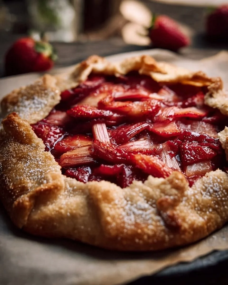 Classic Gluten Free Strawberry Rhubarb Galette