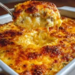 Dolly Parton's 5-ingredient casserole served on a plate