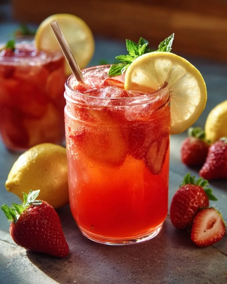 Homemade Strawberry Lemonade