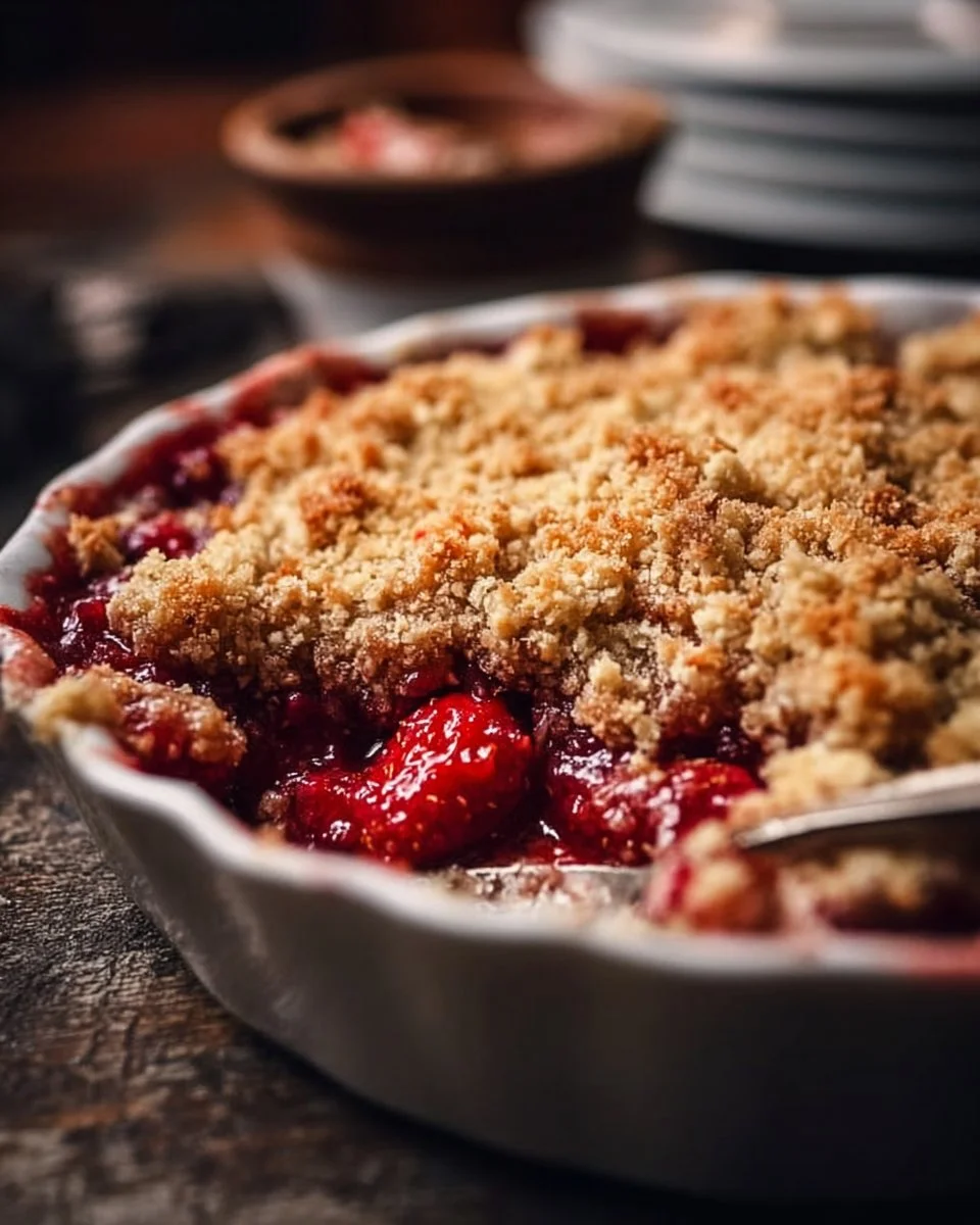 Raspberry Rhubarb Crisp