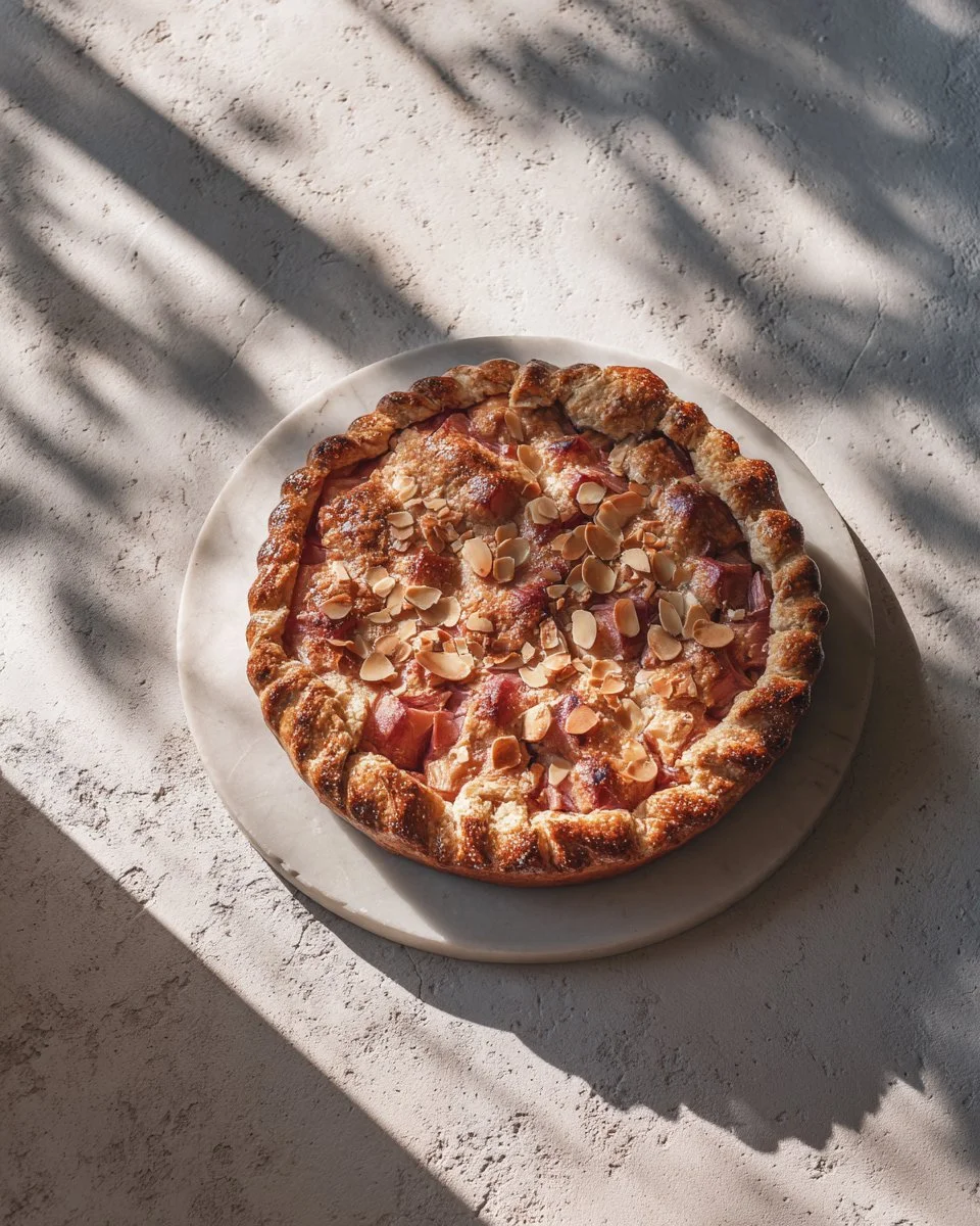Rhubarb Almond Galette