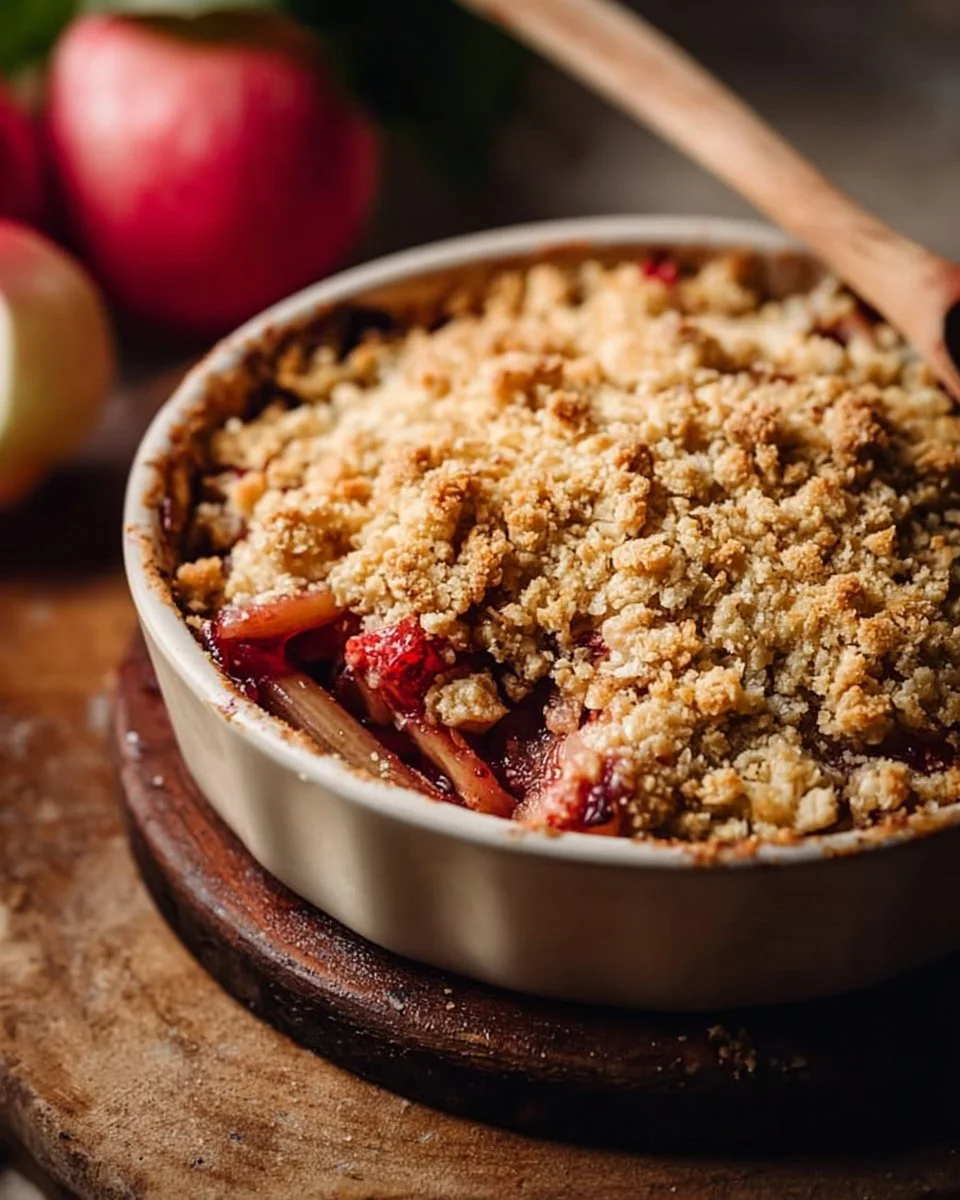 Rhubarb Crisp with Almond Flour